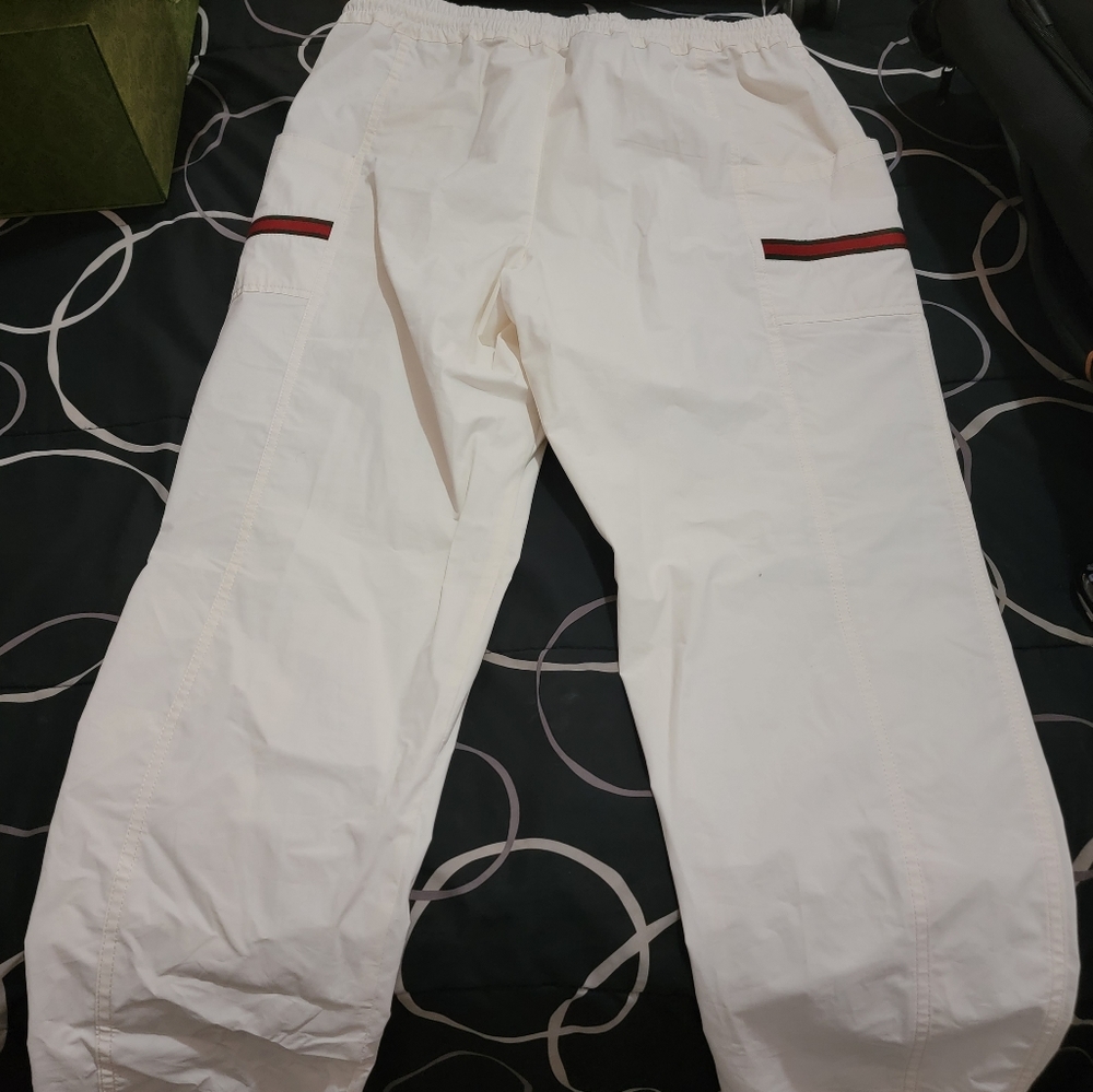 Cotton Canvas Pants With Gucci Label